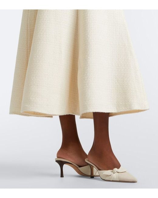 Roland Mouret White Boucle Midi Skirt