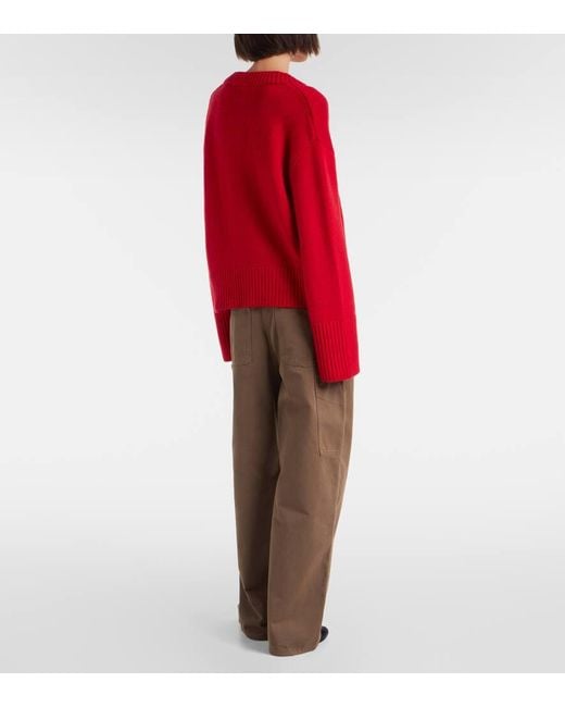 Lisa Yang Red Aletta Cashmere Sweater