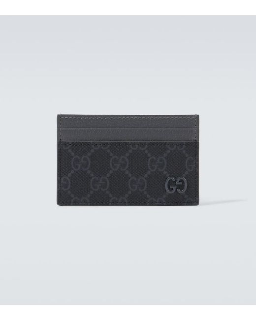 Gucci Kartenetui Gg Aus Canvas Und Leder in Black für Herren