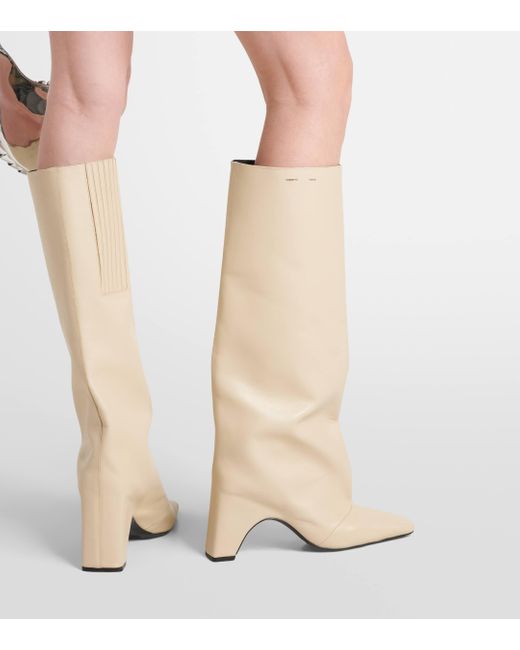 Coperni Natural Bridge Leather Knee-high Boots