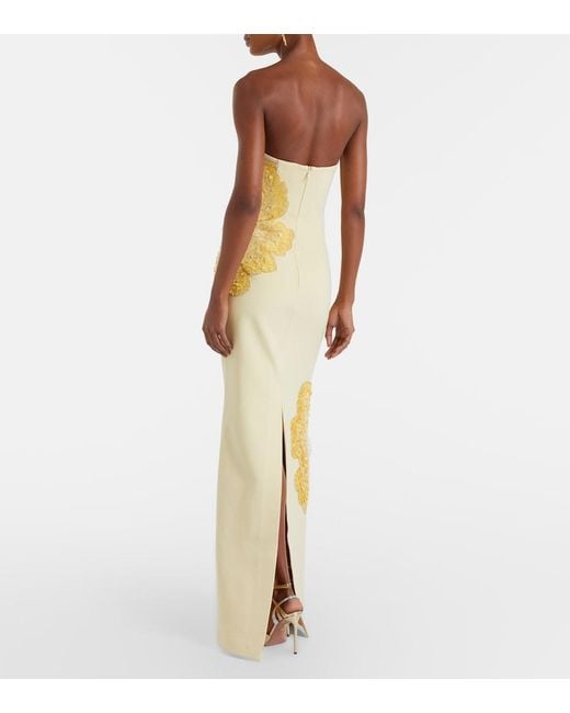 Rebecca Vallance Metallic Sequined Gown