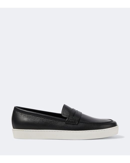 Manolo Blahnik Black Ellis Leather Loafers for men