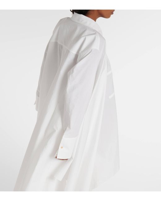 Loewe White Paula's Ibiza Asymmetric Cotton-blend Tunic