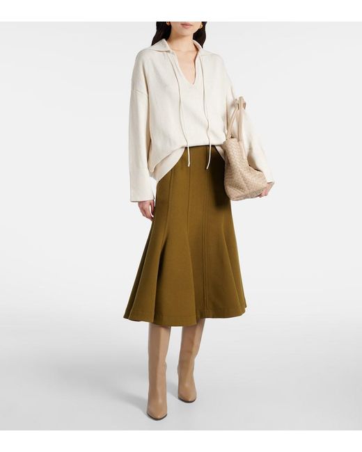 Altuzarra White Spike Silk-Blend Sweater