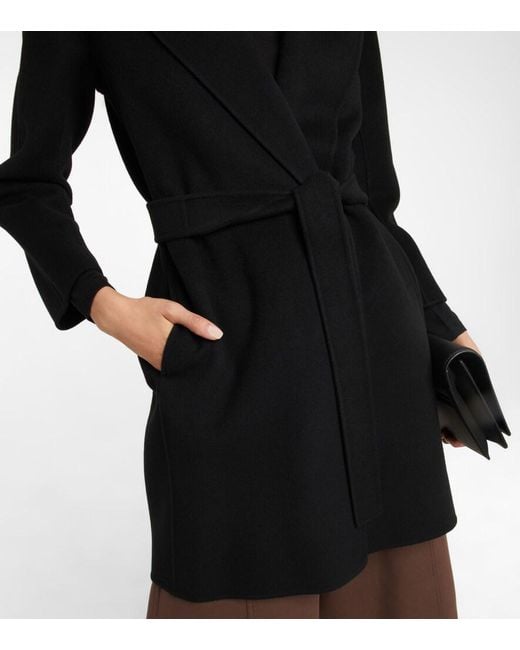 Max Mara Messi Black Wool Coat