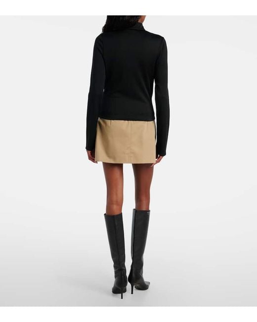 Courreges Black Interlock Jersey Track Jacket