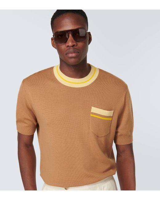 King & Tuckfield Brown Wool T-shirt for men