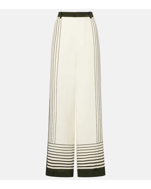 Sir Natural Leilana Crepe De Chine Wide-Leg Pants