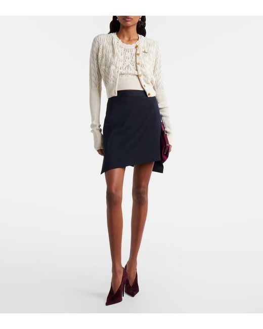 Vivienne Westwood Natural Ella Cropped Cotton Sweater Vest