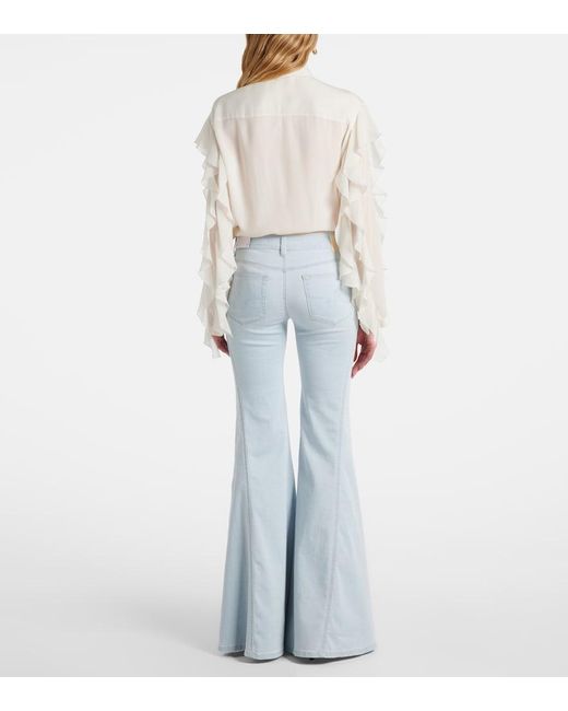 AG Jeans Blue Ibiza High-Rise Flared Jeans