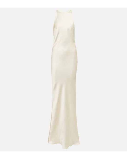 Victoria Beckham White Satin Gown