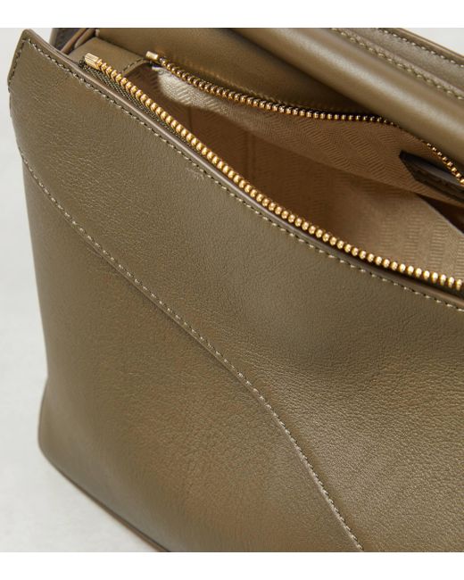 Loewe Metallic Puzzle Small Leather Shoulder Bag