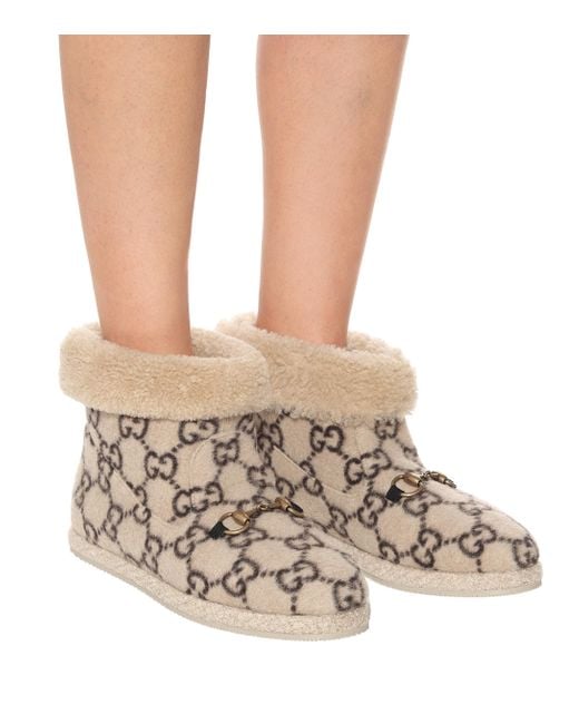 gg wool ankle boot black