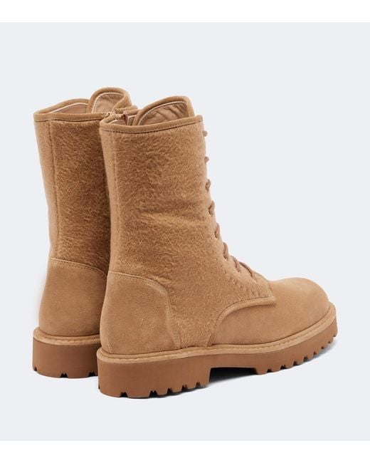 Stivaletti Combat di Max Mara in Brown