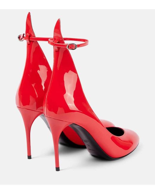 Alaïa Red Decollete Patent Leather Pumps