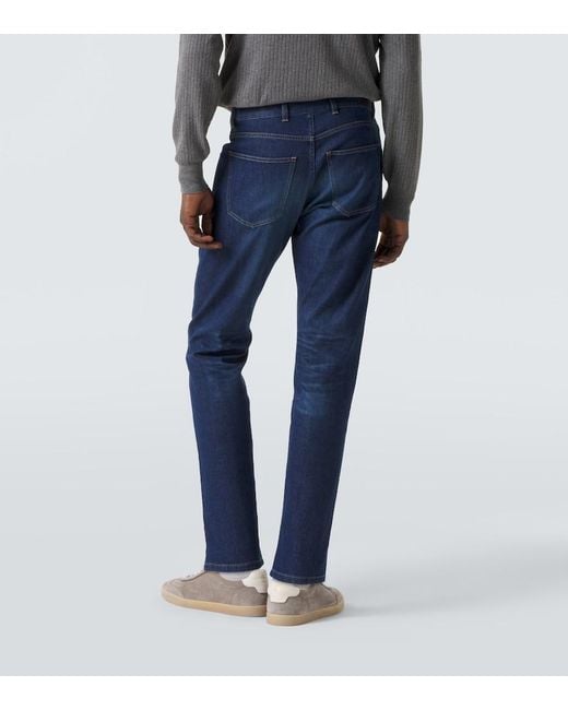 Eleventy Blue Mid-Rise Slim Jeans for men