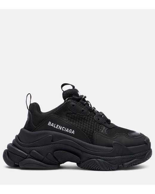 Zapatillas Triple S De Malla Balenciaga de color Black