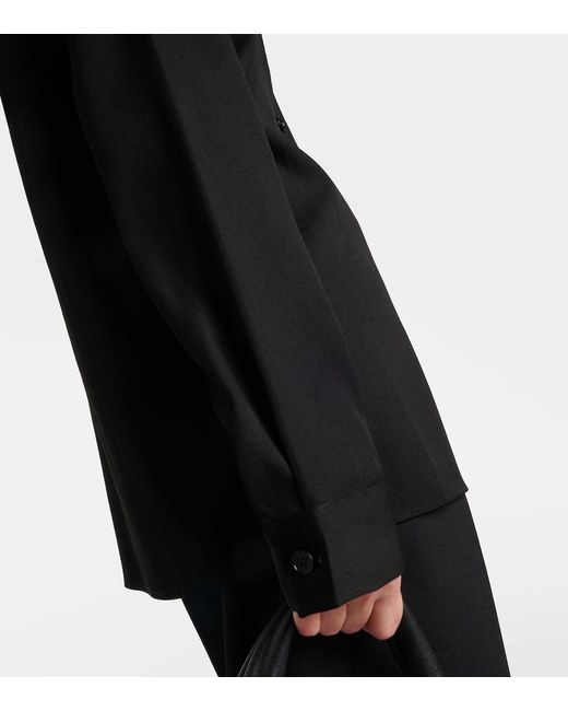 Jil Sander Black Virgin Wool Shirt