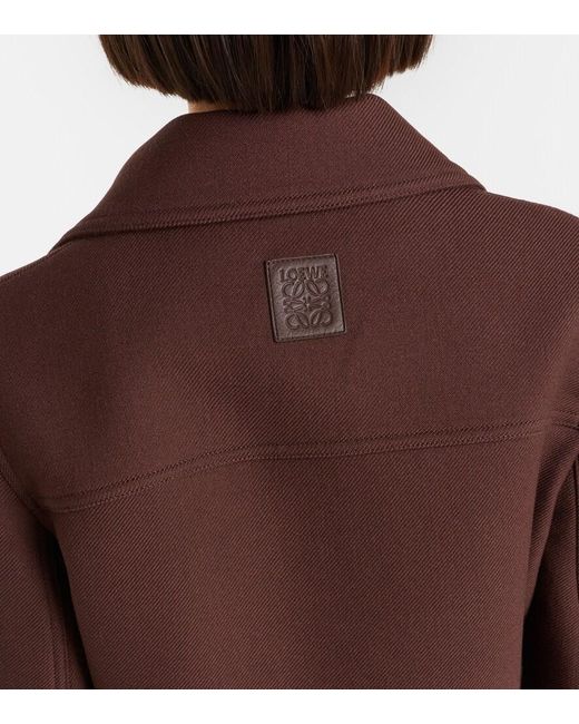Loewe Brown Wool-Blend Twin-Pocket Jacket