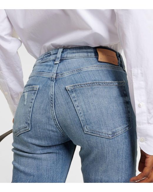 Jeans Regular Girlfriend A Vita Media di AG Jeans in Blue