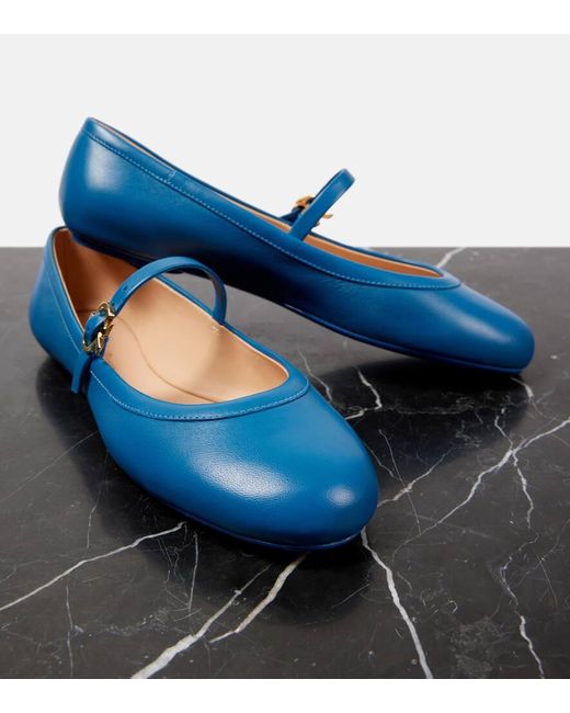 Ballerine Carla di Gianvito Rossi in Blue