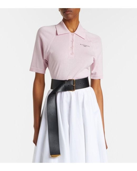 Givenchy Pink Cotton And Silk Polo Shirt