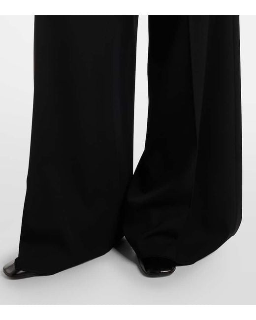 Max Mara Blue Ninfa Wool Wide-Leg Pants