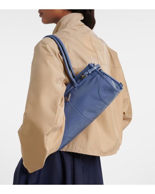 Prada Blue Bonnie Medium Leather Shoulder Bag