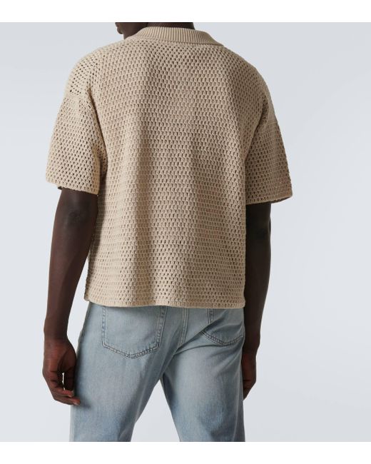 FRAME Natural Open-knit Cotton Cardigan for men