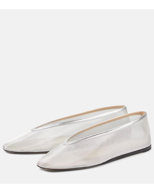 Le Monde Beryl Metallic Luna Slipper Mesh Shoes
