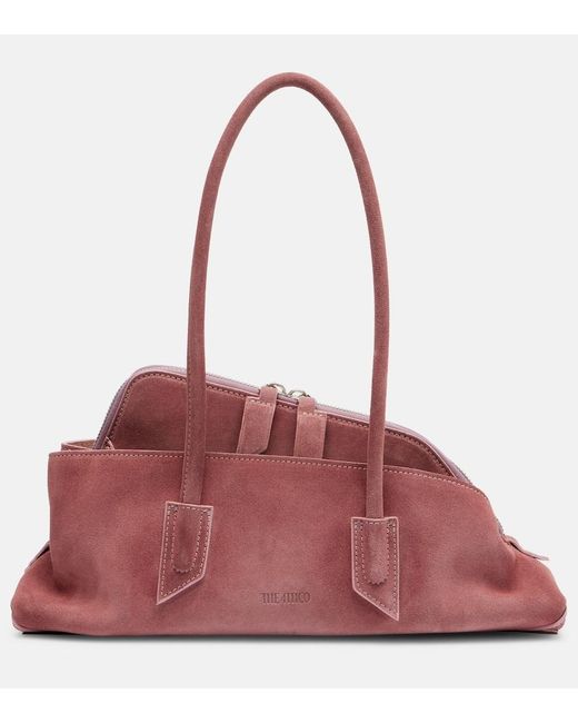 The Attico Red La Passeggiata Small Suede Tote Bag