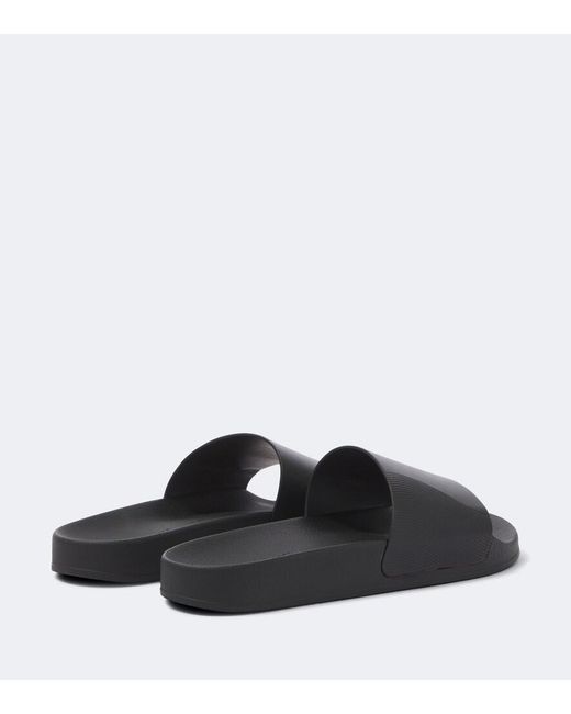Frescobol Carioca Black Humberto Leather Slides for men