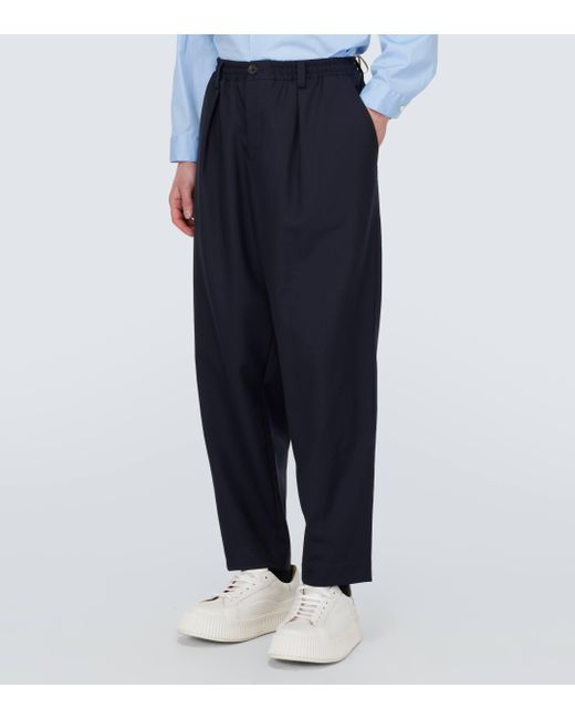 Pantalon droit en laine Marni pour homme en coloris Blue