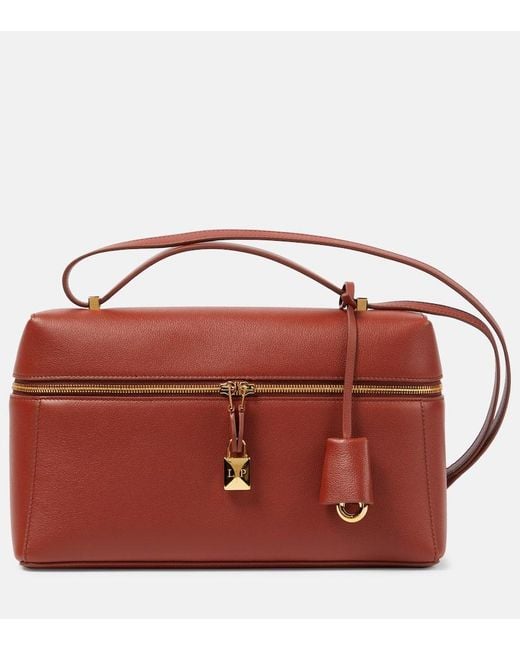 Loro Piana Red Extra L27 Leather Shoulder Bag