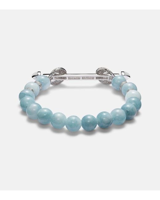 ANANYA Blue Chakra 18Kt Bracelet With Aquamarines And Diamonds