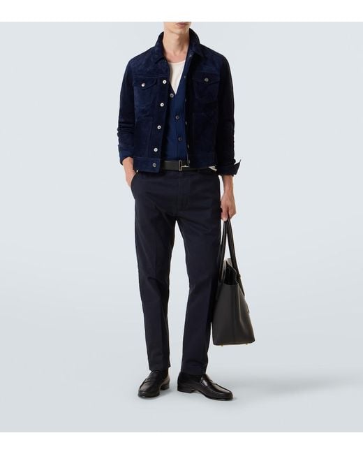 Tom Ford Blue Wool Cardigan for men