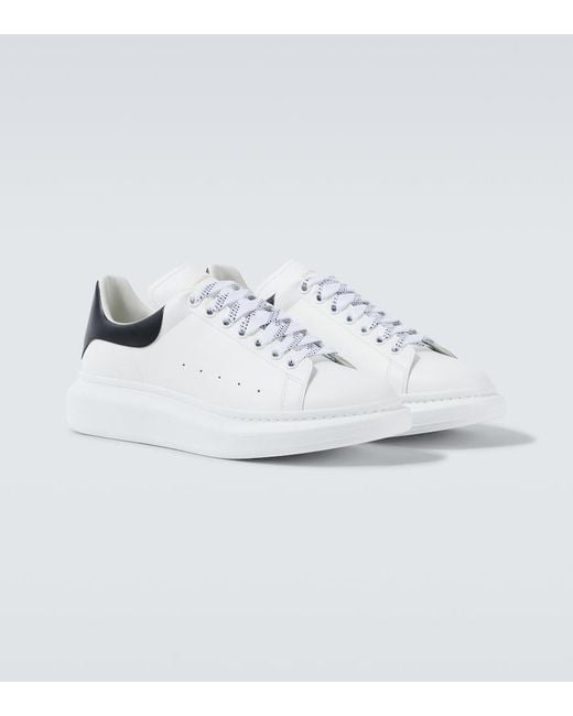 McQueen White Oversized Leather Sneakers for men