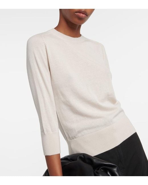 Jersey Piuma De Cachemir Loro Piana de color White
