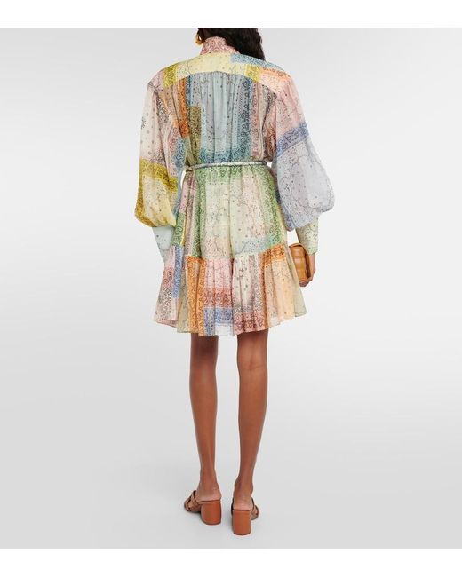 Zimmermann Multicolor Matchmaker Bandana Patch-print Minidress