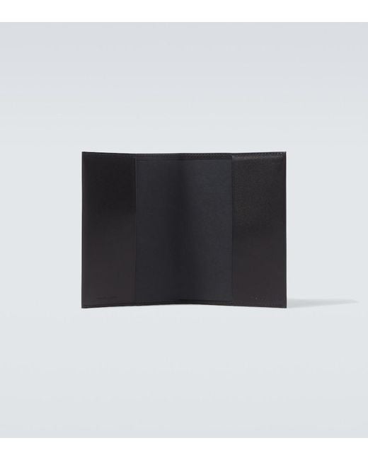 The Row Black Leather Passport Holder for men