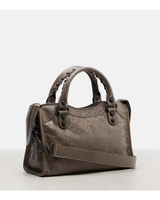 Balenciaga Brown Le City Mini Leather Top-Handle Bag