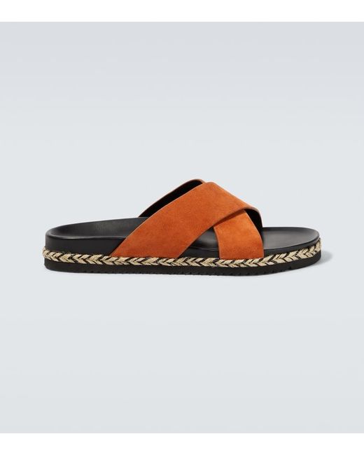 Frescobol Carioca Brown Breno Suede Sandals for men
