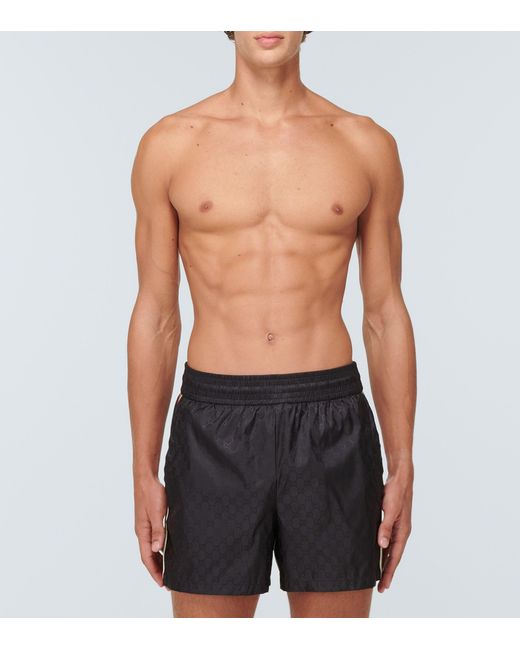 Mens black gucci swim shorts Clearance