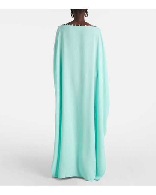 ‎Taller Marmo Blue Mila Crepe Cady Kaftan