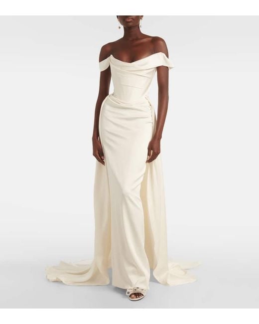 Vivienne Westwood White Bridal Nova Grace Satin Gown