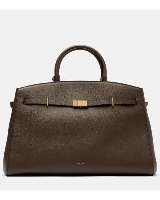 DeMellier London Brown Hudson Leather Tote Bag
