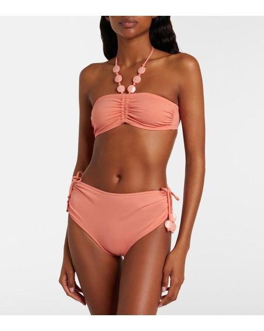 Eres Pink Christie Beaded Bikini Bottoms