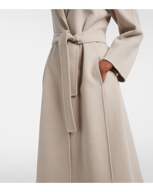 Max Mara Natural Wool Wrap Coat