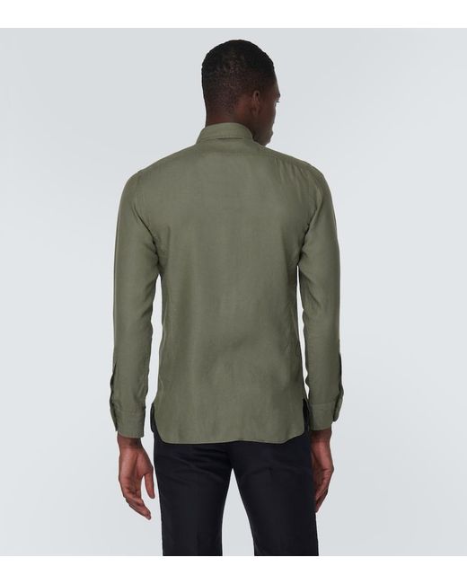 Tom Ford Green Lyocell Shirt for men