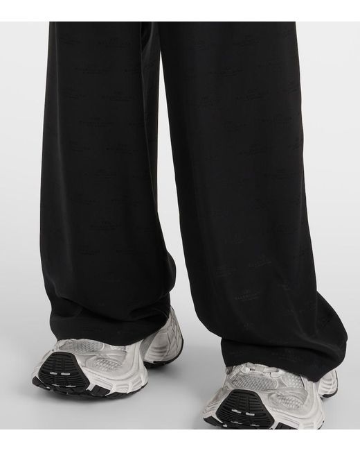 Balenciaga Black Silk Pajama Pants